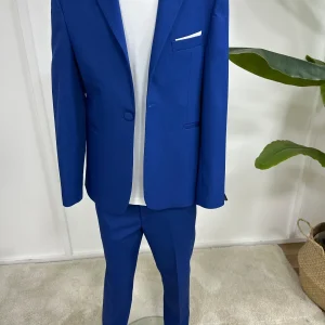 ABITO ELEGANTE CASUAL CON T-SHIRT BLU ROYAL 7317J